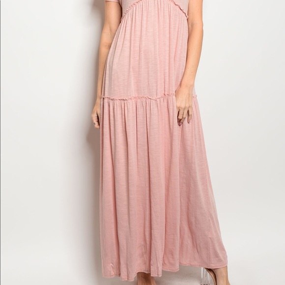 🌹 PRETTY BLUSH PINK LONG DRESS 🌹 - Picture 2 of 4